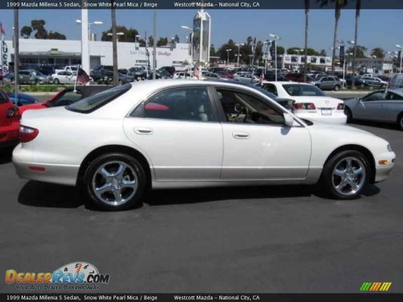 1999 Mazda Millenia S Sedan Snow White Pearl Mica / Beige Photo #3