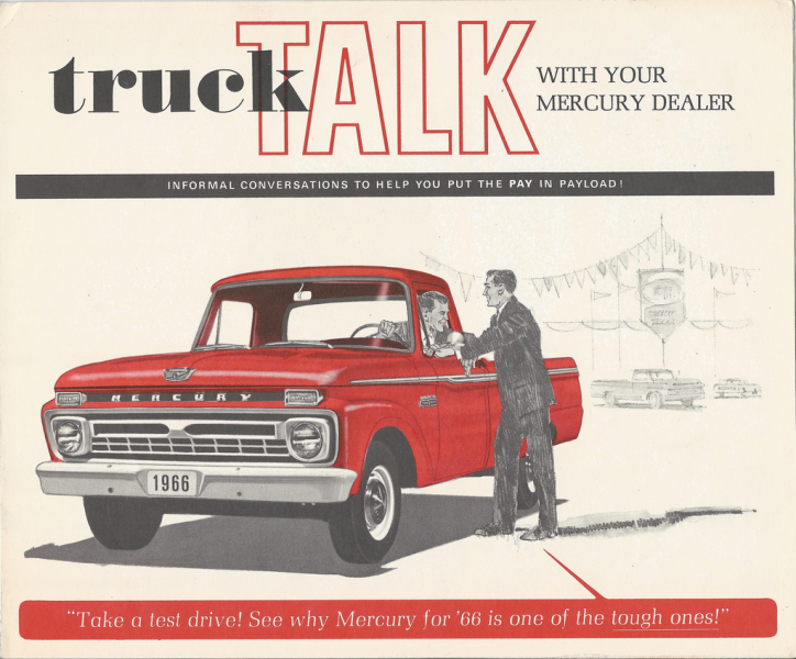 CC Brochure: 1966 Mercury Pickup Truck – For the Canadian Paul