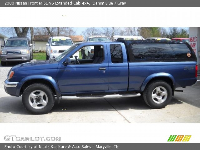 2000 Nissan Frontier SE V6 Extended Cab 4x4 in Denim Blue. Click to ...