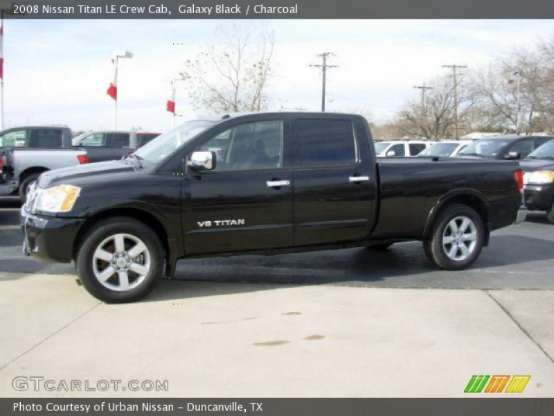 2008 Nissan Titan LE Crew Cab in Galaxy Black. Click to see large ...