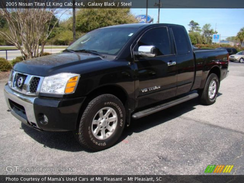 2005 Nissan Titan LE King Cab 4x4 in Galaxy Black. Click to see large ...