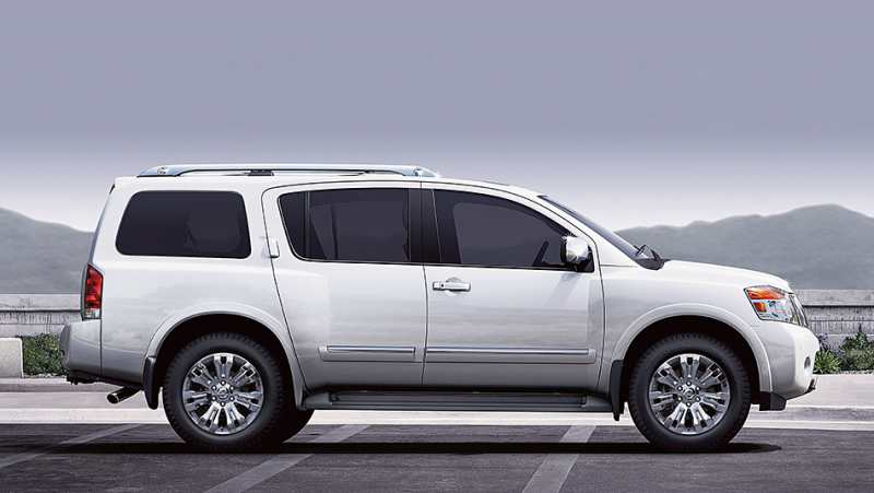 Nissan Armada ® Platinum shown in Pearl White