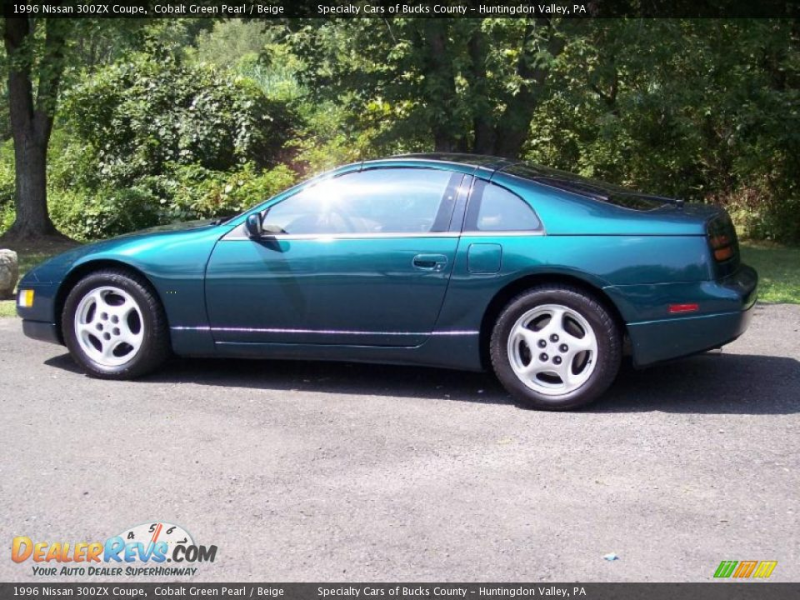 1996 Nissan 300ZX Coupe Cobalt Green Pearl / Beige Photo #3