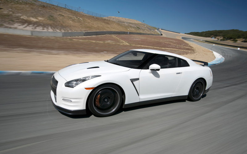 2013 Nissan Gt R Black Edition Front Three Quarter In Motion