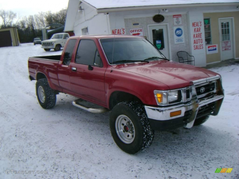 1993 Toyota Pickup Deluxe V6 Extended Cab - Garnet Red Pearl Color ...