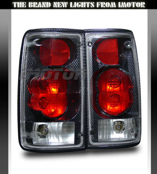 89-95 Toyota Pickup SR5/DLX/RN02/Base Tail Lights Brake Lamps Carbon ...