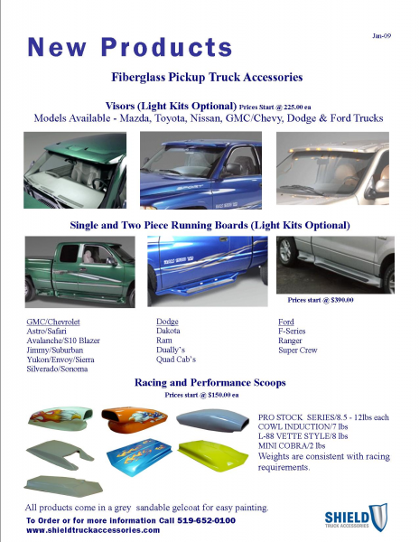 OEM Fiberglass Pickup Truck Accessories , Toyota Panels