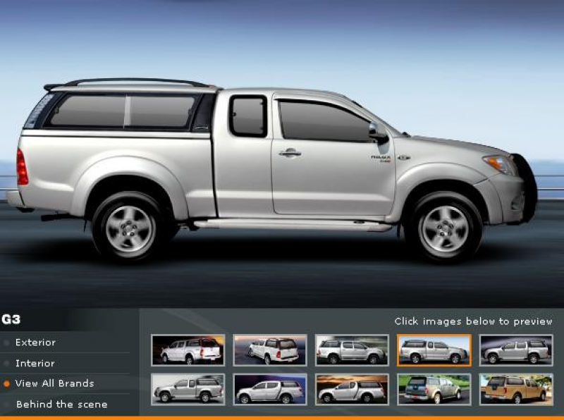 ... Premium-Hardtop Toyota Hilux, Modell: G3V - 1,5-Kabine / Extra Cab