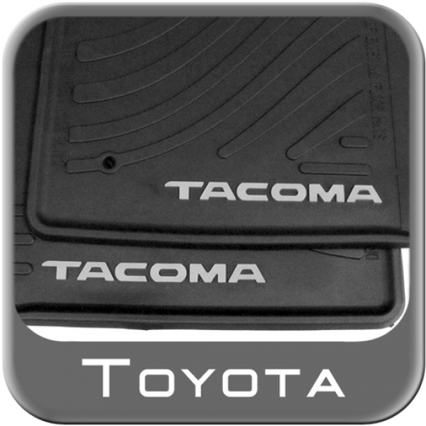 2005-2011 Toyota Tacoma Rubber Floor Mats All-Weather Black Double Cab