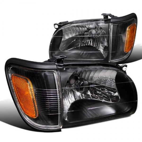 Toyota Tacoma Pre-Runner/ S-Runner Black Headlights w/ Corner Lamps