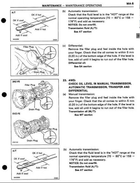 Repair and Service Manual For Toyota Tacoma 1996