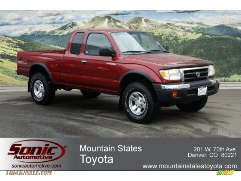 2000 Toyota Tacoma V6 TRD Extended Cab 4x4 in Sunfire Red Pearl ...