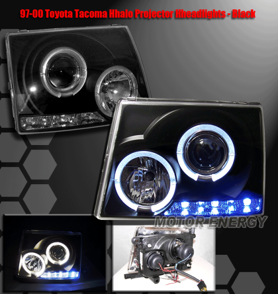 Details about 97-00 TOYOTA TACOMA 2/4WD LED PROJECTOR HEADLIGHT BLACK