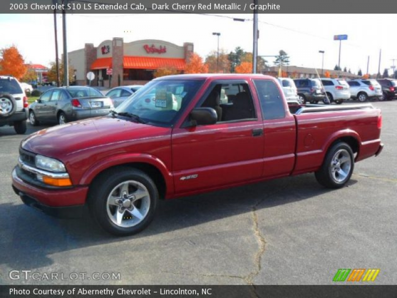 2003 Chevrolet S10 LS Extended Cab in Dark Cherry Red Metallic. Click ...