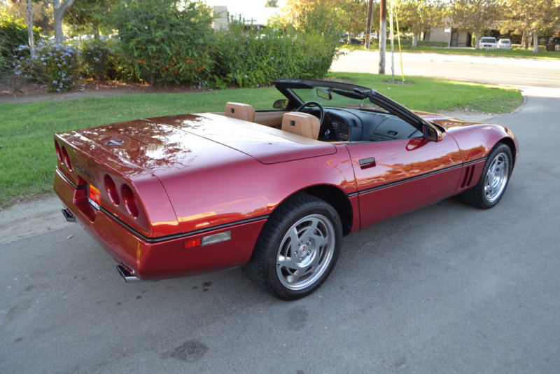 1990 Chevrolet Corvette Convertible Dark Red Metallic