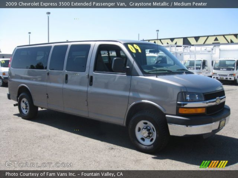 Graystone Metallic 2009 Chevrolet Express 3500 Extended Passenger Van ...