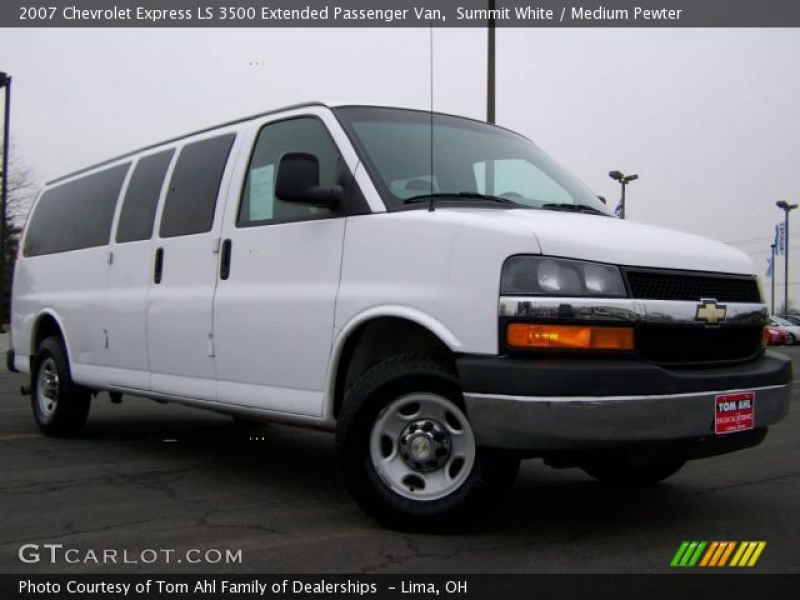 2007 Chevrolet Express LS 3500 Extended Passenger Van in Summit White ...