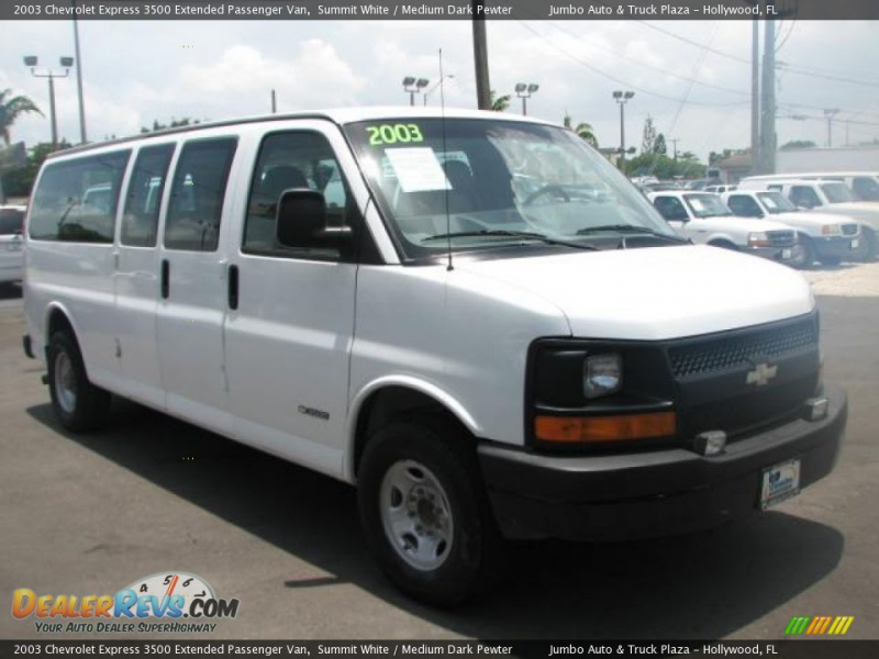 2003 Chevrolet Express 3500 Extended Passenger Van Summit White ...