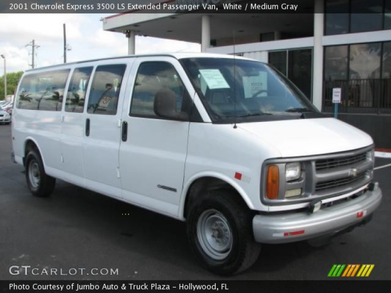 2001 Chevrolet Express 3500 LS Extended Passenger Van in White. Click ...