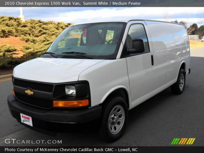 Summit White 2010 Chevrolet Express 1500 Work Van with Medium Pewter ...
