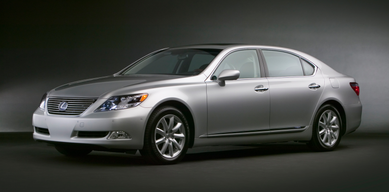 The Lexus LS 600h L sedan, the first vehicle to bring fuel-efficient ...