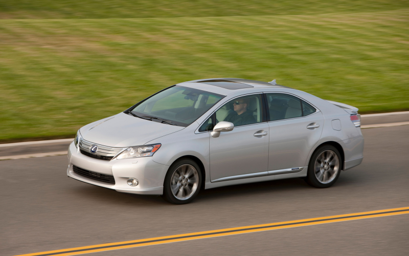 2012 Lexus Hs 250H Front Three Quarter In Motion Top View