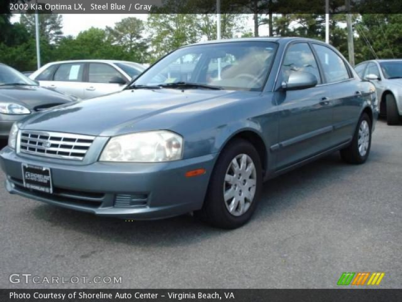 2002 Kia Optima LX in Steel Blue. Click to see large photo.