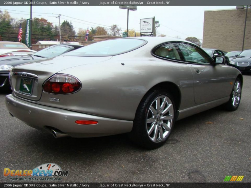 2006 Jaguar XK XK8 Coupe Satin Silver Metallic / Ivory Photo #6