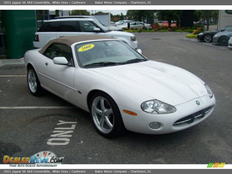 2001 Jaguar XK XK8 Convertible White Onyx / Cashmere Photo #9