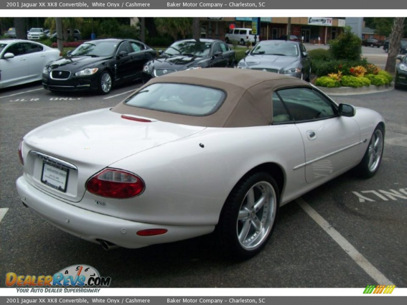 2001 Jaguar XK XK8 Convertible White Onyx / Cashmere Photo #6