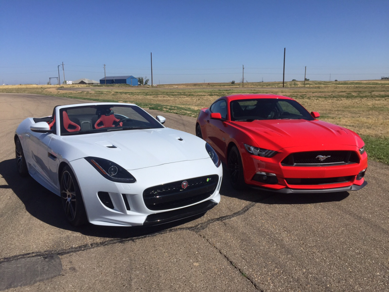 Behind the Scenes: 2016 Jaguar F-Type R vs Ford Mustang GT Review ...