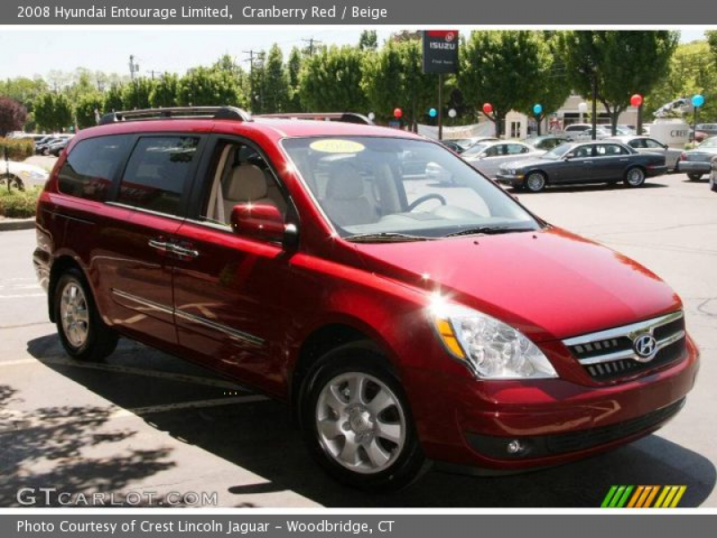 2008 Hyundai Entourage Limited in Cranberry Red. Click to see large ...