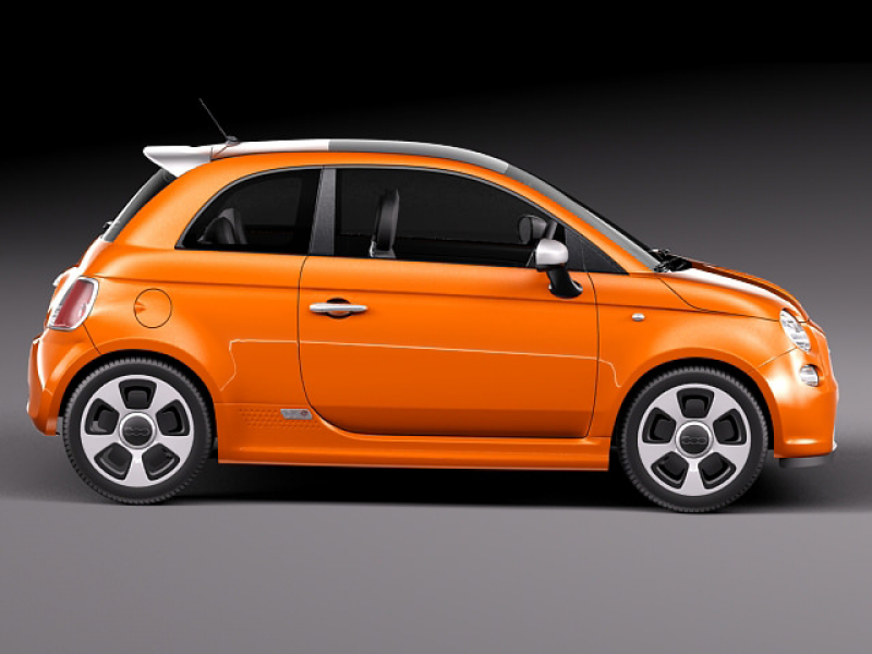 Fiat 500e 2014 3D model