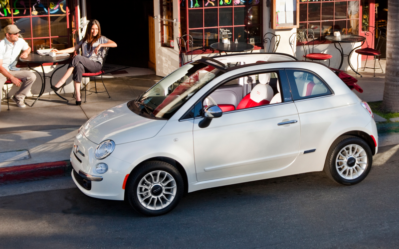 2012 Fiat 500C Parked In The Street