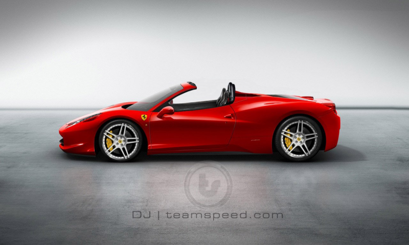Ferrari 458 Italia Spider Retractable Hard-Top Rendering ...