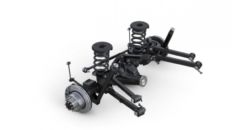 2014 Ram 2500's five-link coil rear suspension