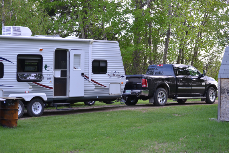 2100 km/1300 mi Trip towing 7,000lb travel trailer to the Rockies-dsc ...