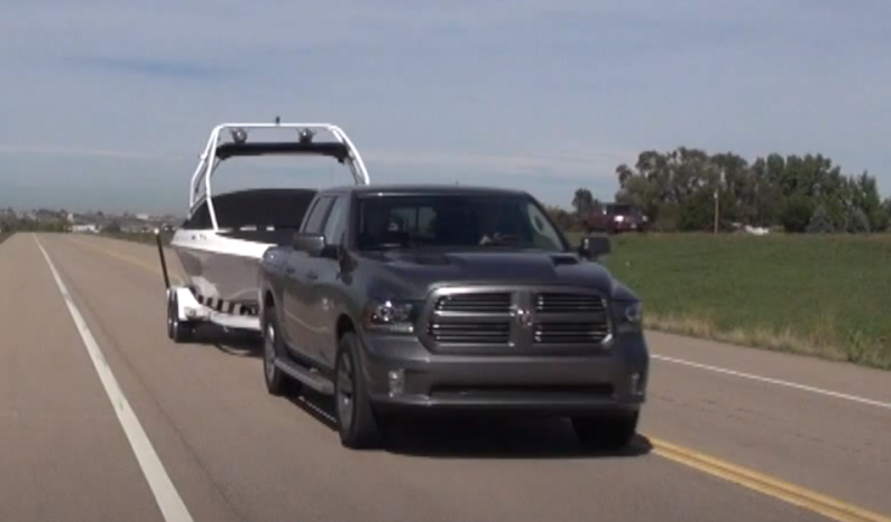 ... Towing Matchup – 2013 Ram 1500 solo and with Boat Trailer Chrysler