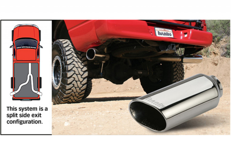 Banks® 48706 - Monster™ Cat-Back Diesel Exhaust System (6"-5" Angle ...