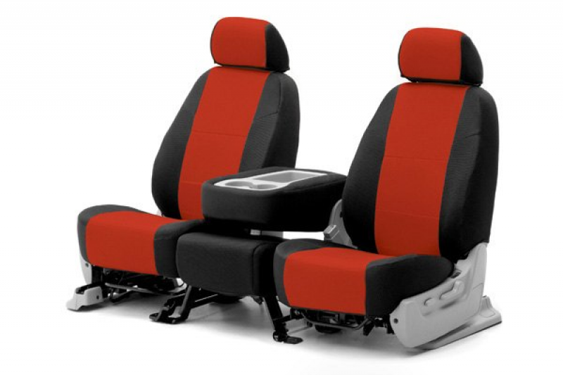 ... ® - 1st Row Spacer Mesh Custom Red Seat Covers with Black Sides