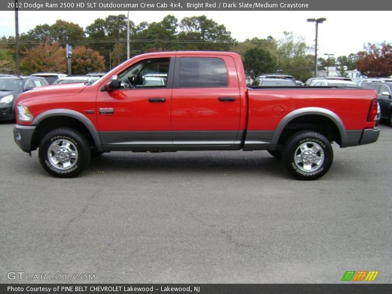 ... to this Bright Red 2012 Dodge Ram 2500 HD SLT Outdoorsman Crew Cab 4x4