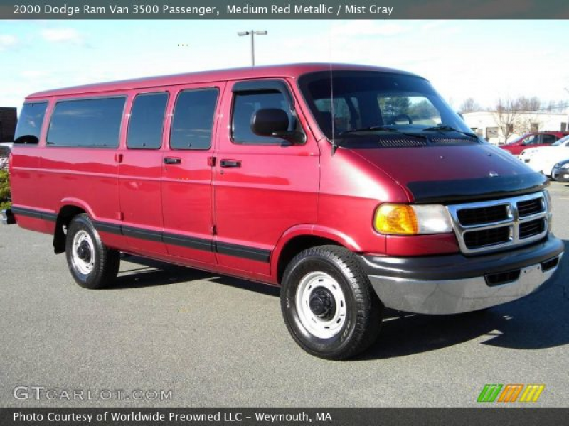 2000 Dodge Ram Van 3500 Passenger in Medium Red Metallic. Click to see ...