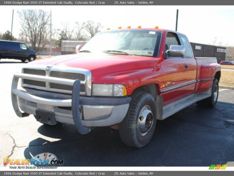 1996 Dodge Ram 3500 ST Extended Cab Dually Colorado Red / Gray Photo ...