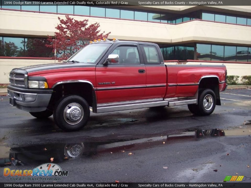 1996 Dodge Ram 3500 Laramie Extended Cab Dually 4x4 Colorado Red ...