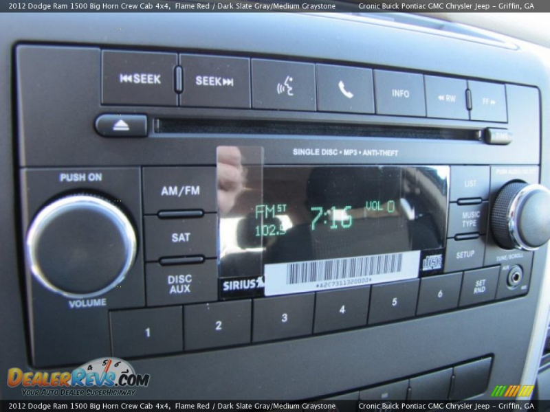 Audio System of 2012 Dodge Ram 1500 Big Horn Crew Cab 4x4 Photo #17