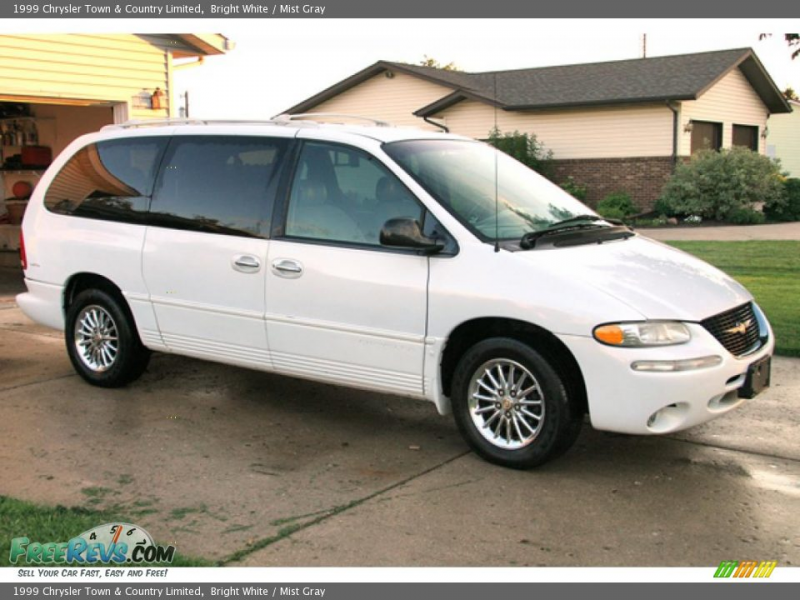 1999 Chrysler Town & Country Limited, Bright White / Mist Gray