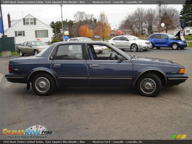 1990 Buick Century Limited Sedan Dark Sapphire Blue Metallic / Blue ...
