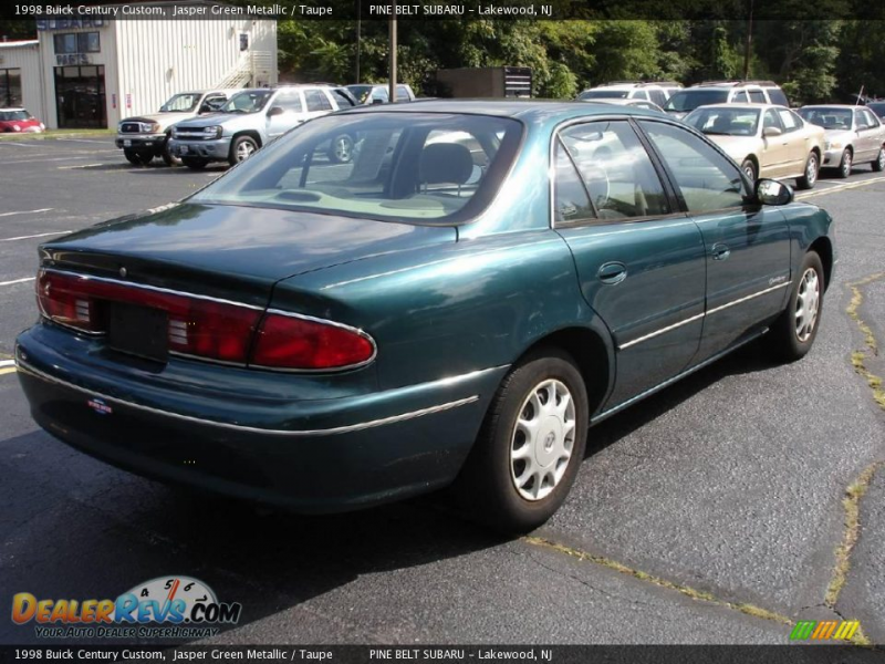 1998 Buick Century Custom Jasper Green Metallic / Taupe Photo #4