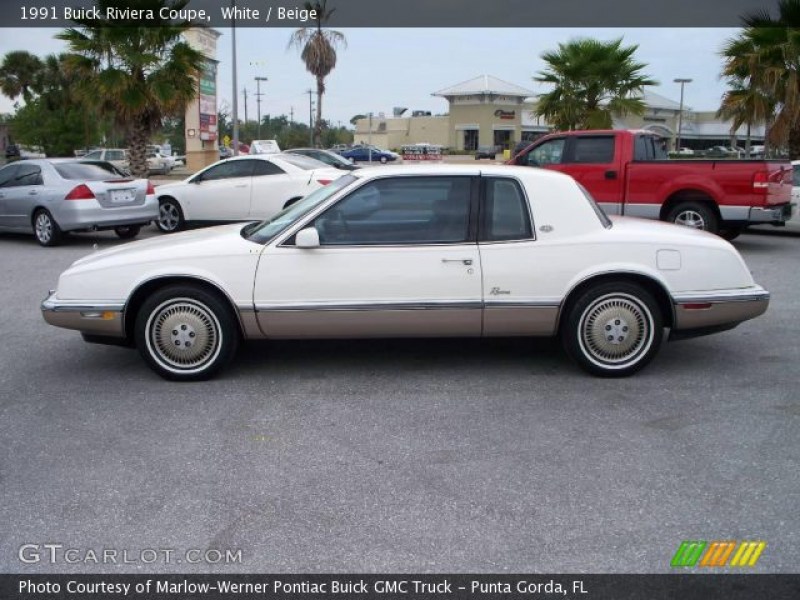 1991 Buick Riviera Coupe in White. Click to see large photo.