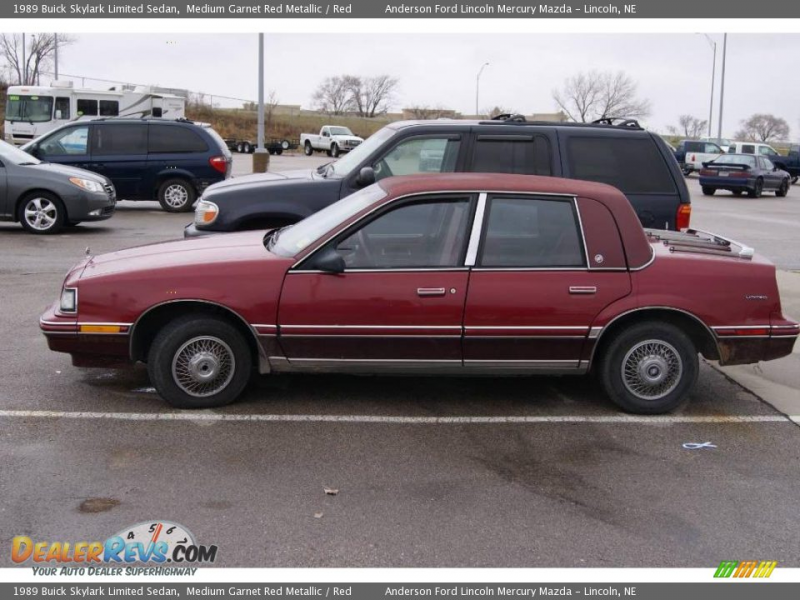 1989 Buick Skylark Limited Sedan Medium Garnet Red Metallic / Red ...